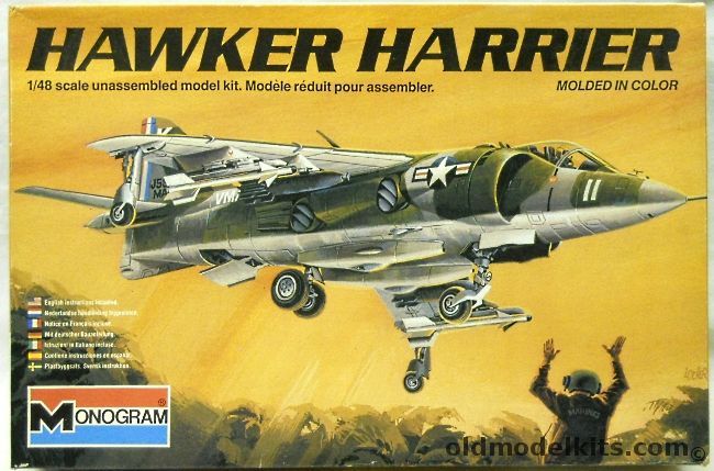 Monogram 1/48 Hawker AV-8A Harrier - US Marines or RAF, 5420 plastic model kit