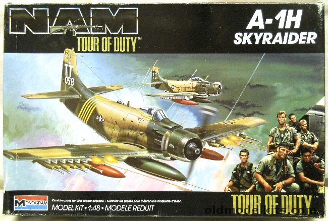 Monogram 1/48 A-1H Skyraider - NAM Tour of Duty, 5454 plastic model kit