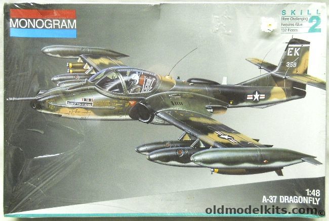 Monogram 1/48 A-37 Dragonfly - USAF or South Vietnam AF, 5486 plastic model kit