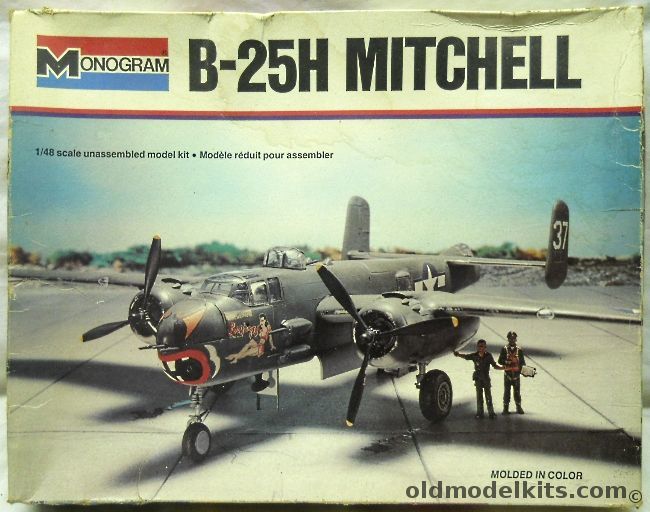 Monogram 1/48 B-25H Mitchell Medium Bomber, 5500 plastic model kit