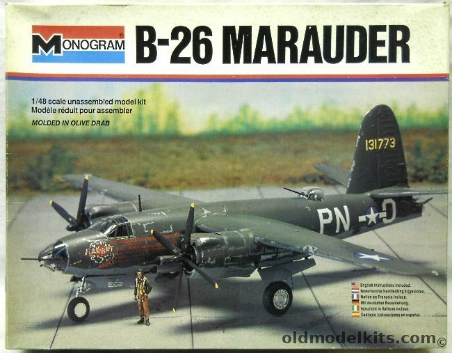 Monogram 1/48 B-26 Marauder Flak Bait, 5501 plastic model kit