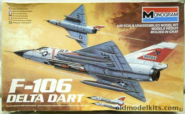 Monogram 1/48 F-106 Delta Dart, 5809 plastic model kit