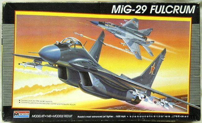 Monogram 1/48 Mig-29 Fulcrum - USSR, 5825 plastic model kit