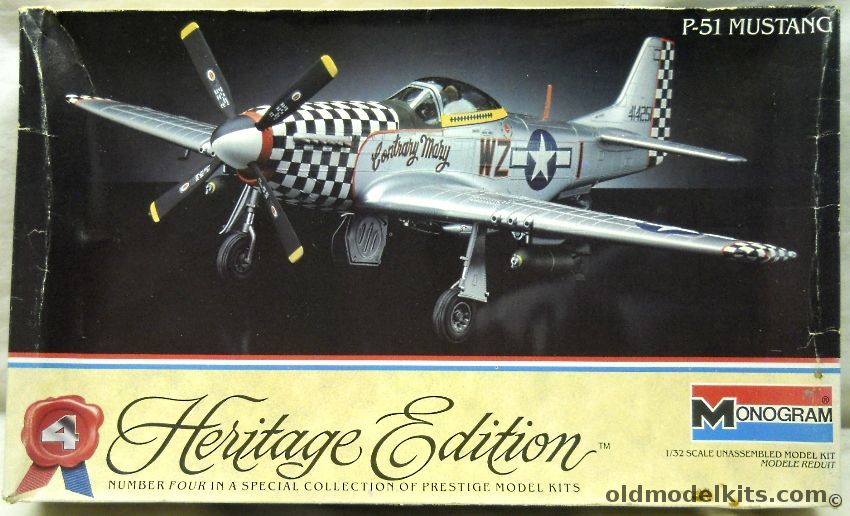 Monogram 1/32 F-51D Mustang Action Model - (P-51) - 'Contrary Mary' 78th Fighter Group 8th Air Force - Heritage Edition Issue, 6054 plastic model kit