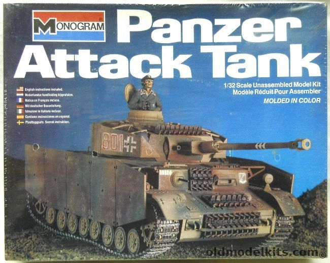 Monogram 1/32 Panzer Attack Tank Panzer IV, 6503 plastic model kit