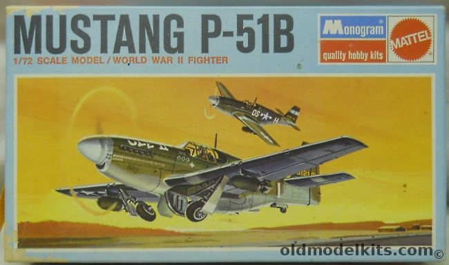 Monogram 1/72 TWO P-51B Mustang Kits - Blue Box Issue, 6788 plastic model kit