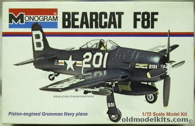 Monogram 1/72 TWO Grumman F8F Bearcat Kits - White Box Issue, 6789-0080 plastic model kit