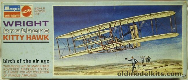 Monogram 1/40 Wright Brothers Flyer I (Kitty Hawk) - Blue Box Issue, 6824 plastic model kit
