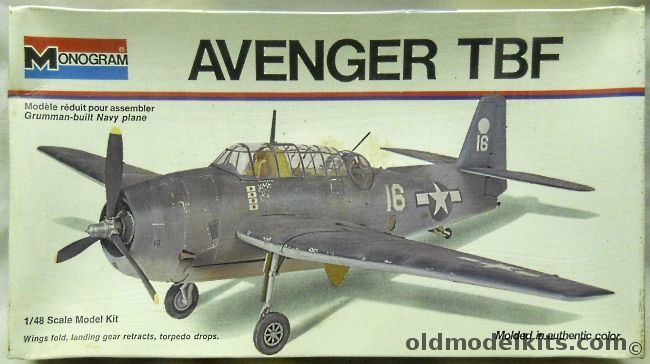 Monogram 1/48 Grumman TBF Avenger - White Box Issue, 6829 plastic model kit