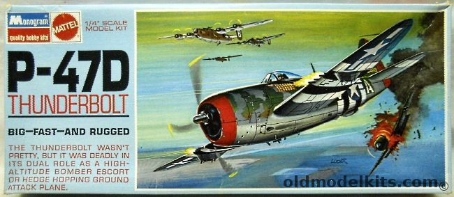 Monogram 1/72 P-47D Thunderbolt Blue Box - Gabreski's Aircraft Or RAF, 6838 plastic model kit