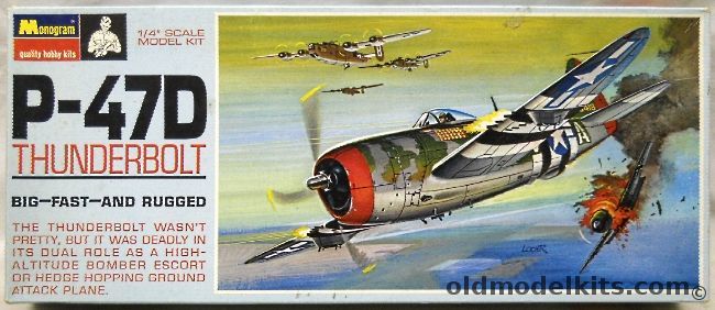 Monogram 1/48 P-47D Thunderbolt - Blue Box  Issue, PA187-150 plastic model kit