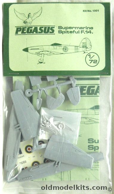 Pegasus 1/72 Supermarine Spiteful F.14 with Metal Details and Decals, 1001 plastic model kit