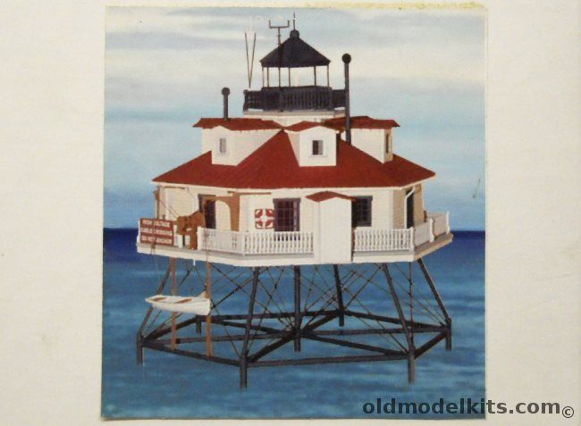 Precision Lasercraft 1/87 Thomas Point Shoal Lightstation Lighthouse With Lighted and Rotating Beacon - HO Scale Craftsman Kit plastic model kit