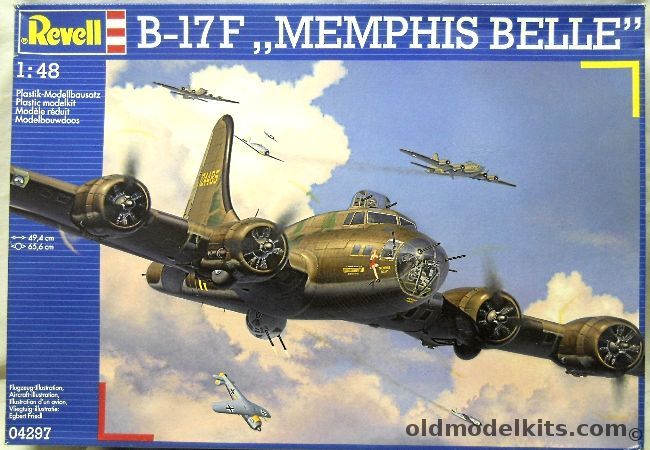 Revell 1/48 Boeing B-17F Memphis Belle Flying Fortress, 04297 plastic model kit