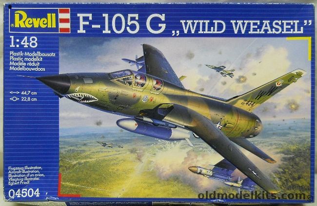 Revell 1/48 F-105G Thunderchief Wild Weasel - (ex Monogram), 04504 plastic model kit