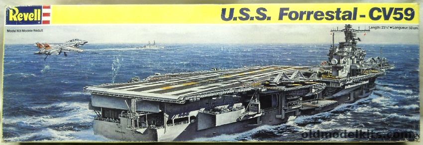 Revell 1/542 USS Forrestal CV-59 Aircraft Carrier, 5022 plastic model kit