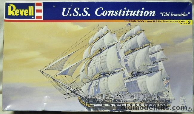 Revell 1/196 Old Ironsides USS Constitution with Billowing Sails, 85-5404 plastic model kit