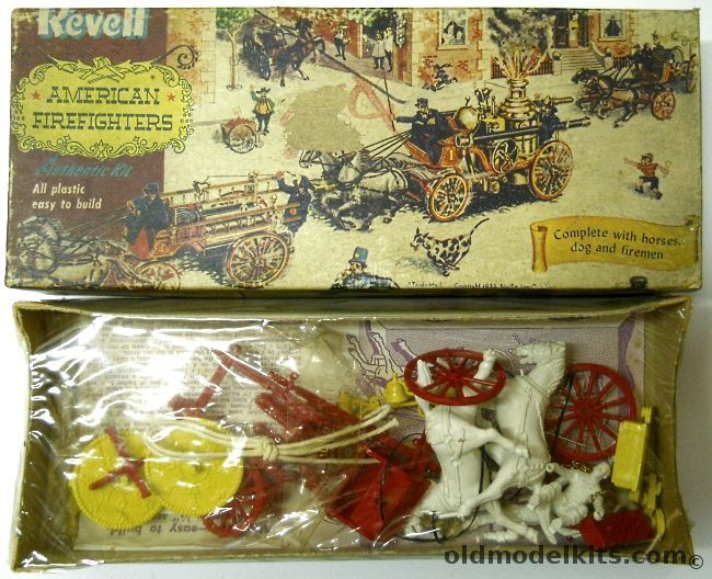 Revell 1/48 American Firefighters Hose Reel - With Horses and Firemen, F202-98 plastic model kit