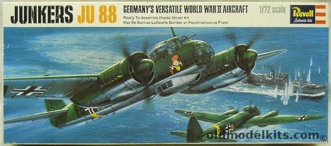 Revell 1/72 Junkers Ju-88A-4 / Ju-88D-1 - Bomber or Reconnaissance Versions - (Ju88A4 Ju88D1), H113-130 plastic model kit