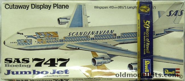 Revell 1/144 Boeing 747 Cut Away Jumbo Jet - SAS or BOAC, H177 plastic model kit