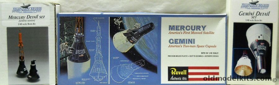 Revell 1/48 Mercury and Gemini Capsules With Realspace Mercury Detail Set and Gemini Detail Set, H1834 plastic model kit