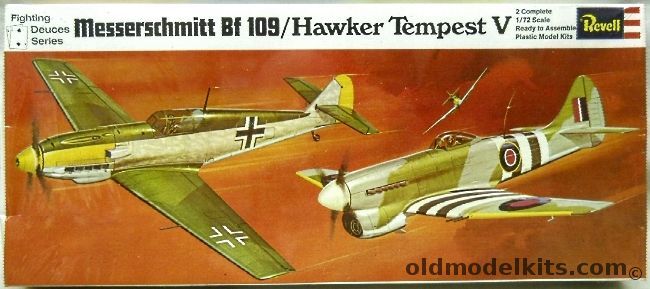 Revell 1/72 Messerschmitt Bf-109 and Hawker Tempest V  Fighting Deuces, H223 plastic model kit