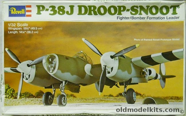 Revell 1/32 Lockheed P-38J Droop-Snoot, H262 plastic model kit