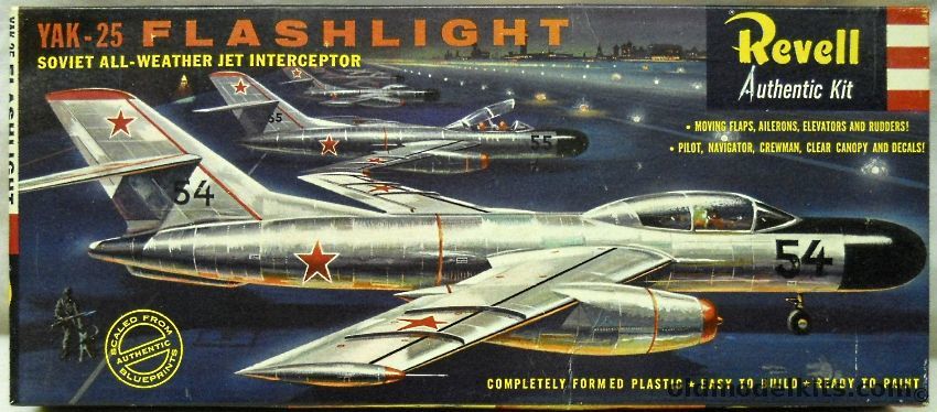 Revell 1/50 Yak-25 Flashlight Soviet All-Weather Interceptor 'S' Issue, H296-98 plastic model kit