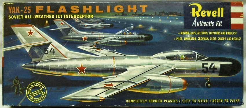 Revell 1/54 Yak-25 Flashlight Soviet All-Weather Interceptor 'S' Issue, H296-98 plastic model kit