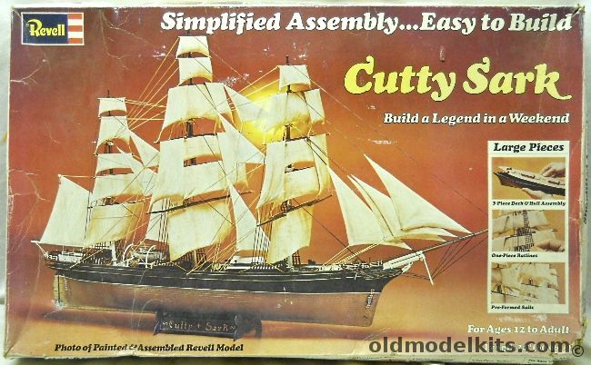 Revell 1/146 Cutty Sark Clipper Ship - 24 Inches Long With Sails, H368 plastic model kit