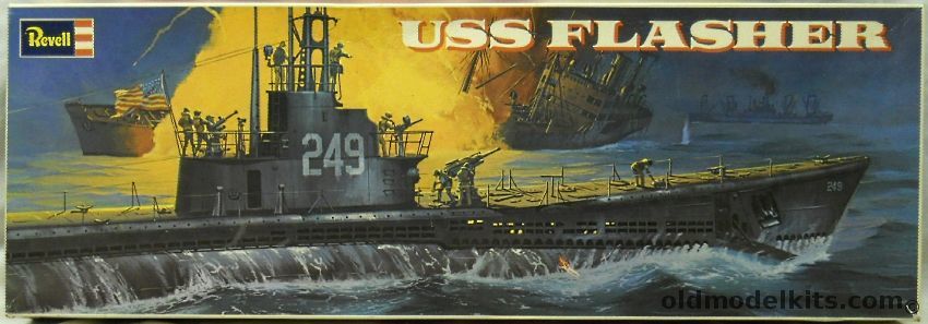 Revell 1/220 USS Flasher SS249 Submarine, H431 plastic model kit