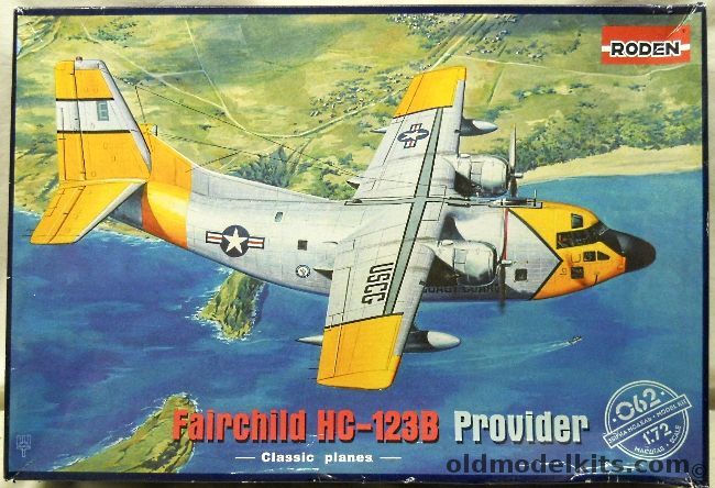 Roden 1/72 Fairchild HC-123B Provider - US Coast Guard Naples Italy 1967 / USCG Honolulu Hawaii 1960, 062 plastic model kit