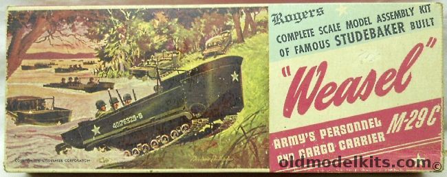 Rogers Motor Company 1/12 Studebaker M-29 C Weasel - Army Personnel and Cargo Carrier, 29C plastic model kit