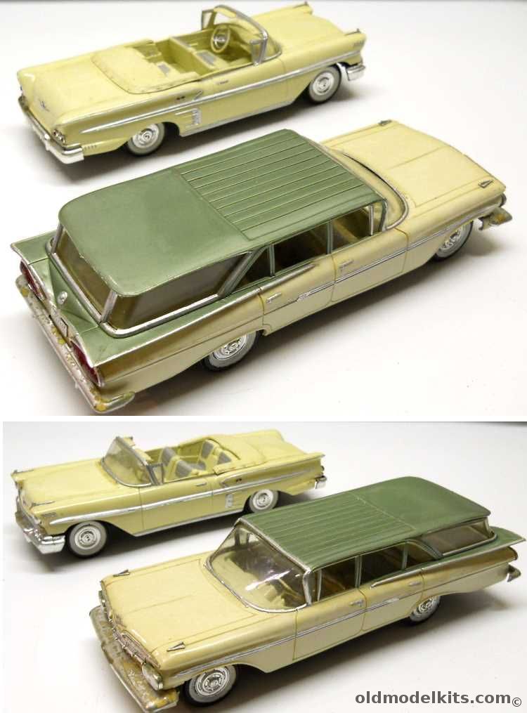 SMP 1/25 1959 Chevrolet Nomad Station Wagon / 1958 Chevrolet Impala Convertible Promos plastic model kit