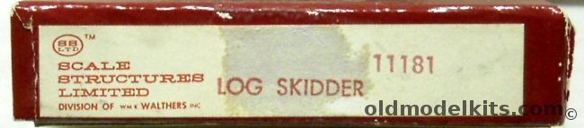 Scale Structures Limited 1/87 Jennings Lumber Co. Log Skidder - HO Craftsman Model, 11181 plastic model kit