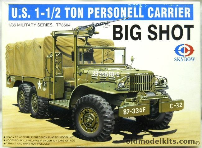 Skybow 1/35 WC63 Big Shot US 1 1/2 Ton 6x6 Personnel Carrier / Truck With M50 Pedestal Mount - (WC62), TP3504 plastic model kit