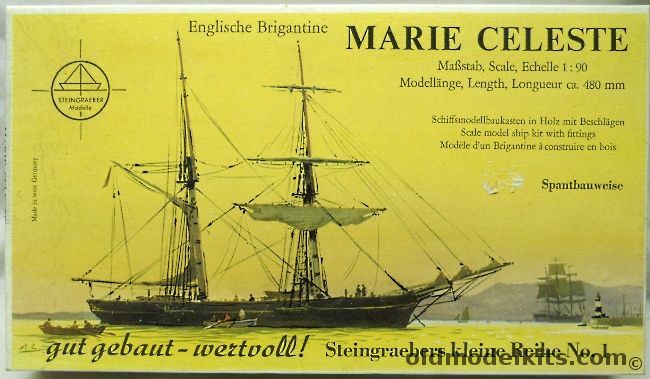 Steingraeber Modelle 1/90 English Brgiantine Mary Celeste - 480 mm Long (18.9 Inches) Very Close to HO Scale, 9001 plastic model kit
