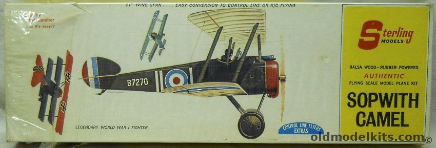 Sterling Sopwith Camel - 24 Inch Wingspan Flying Aircraft, A26 plastic model kit