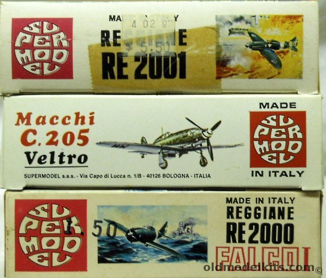 Supermodel 1/72 Reggiane RD-2001 / Aer. Macchi C-205 Veltro / Reggiane Re-2000 Falco plastic model kit
