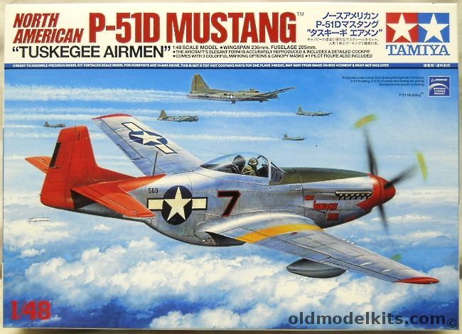 Tamiya 1/48 P-51D Mustang Tuskegee Airmen - Captain Roscoe Brown / Lt. Robert Williams / 99th FS 332 FG, 25147 plastic model kit