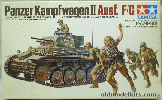 Tamiya 1/35 Panzer Kampfwagen II Ausf. F/G - With Combat Crew of Five, 3509 plastic model kit