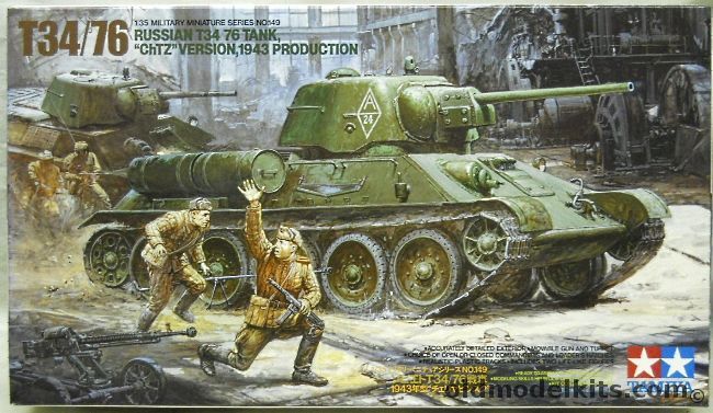 Tamiya 1/35 T34/76 Tank ChTZ Version 1943 Production - (T34), 35149 plastic model kit