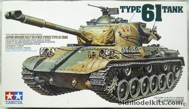 Tamiya 1/35 Japanese Self Defense Force Type 61 Tank, 35163 plastic model kit