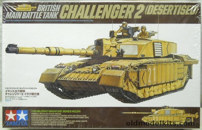 Tamiya 1/35 British Challenger 2 Desertised Main Battle Tank, 35274 plastic model kit