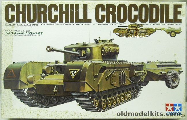 Tamiya 1/35 Churchill Mk.VII or Churchill Crocodile With Trailer, 3600-1500 plastic model kit
