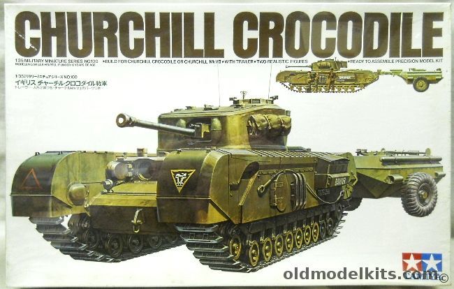 Tamiya 1/35 Churchill Mk.VII or Churchill Crocodile With Trailer, 3600 plastic model kit