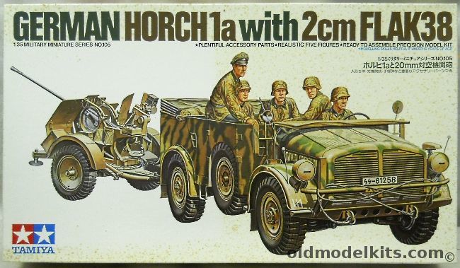 Tamiya 1/35 German Horch 1a with 2cm Flak38, 3605 plastic model kit