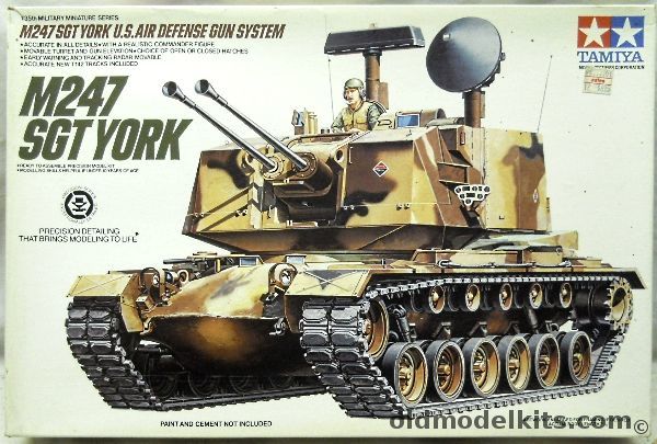 Tamiya 1/35 M247 Sgt. York US Air Defense Gun System, 3626A plastic model kit