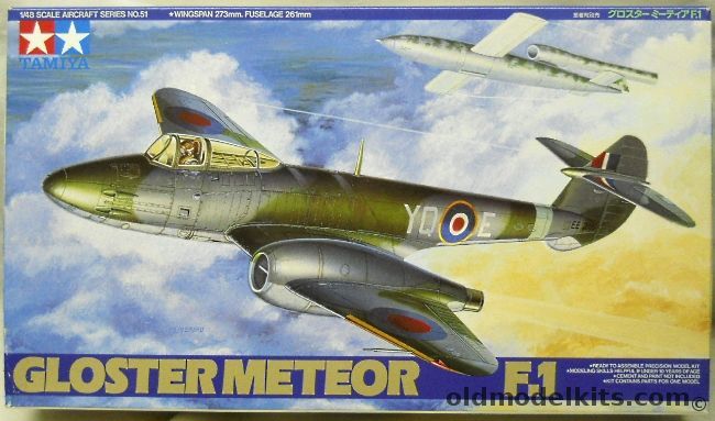 Tamiya 1/48 Glostor Meteor F.1 - Prototype No. 1 or RAF 616th Sq, 61051 plastic model kit