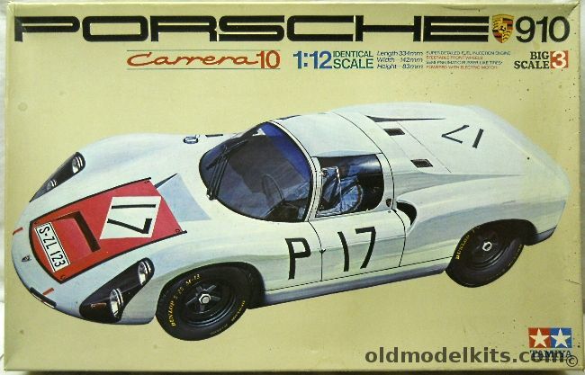 Tamiya 1/12 Porsche 910 Carrera 10 Motorized - With Working Lights, BS1203 plastic model kit